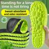 Soft Sports 4D Men's and Women's Insoles Arch Massage Outdoor Shock Absorption Sweat Absorption Odor Prevention Antibacterial