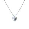 Su Chuang S925 Sterling Silver Heart Necklace - Elegant Lace Design Clavicle Chain for Women