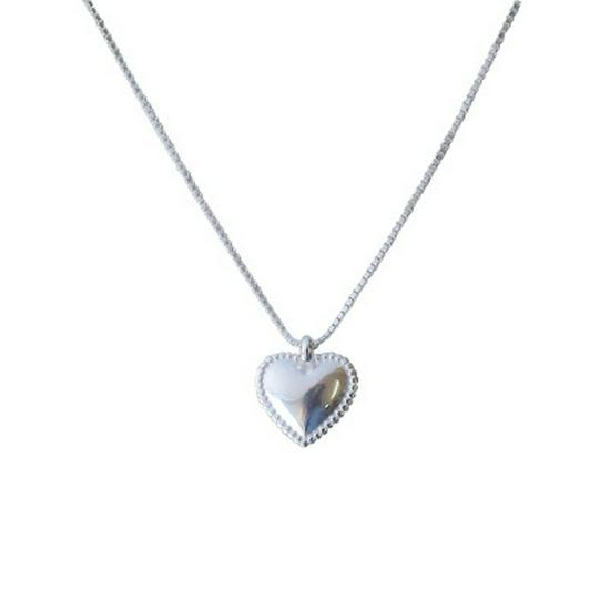Su Chuang S925 Sterling Silver Heart Necklace - Elegant Lace Design Clavicle Chain for Women