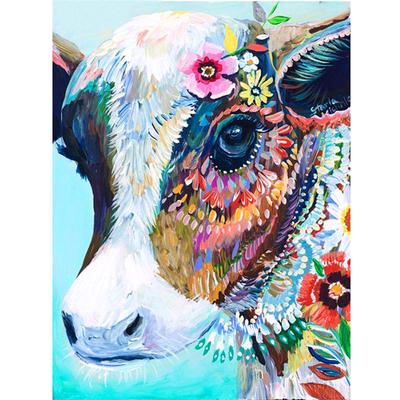 Volle 5D DIY Diamant Malerei Cartoon Blume Kuh Stickerei Kreuzstich Home Decor handgemachtes Geschenk