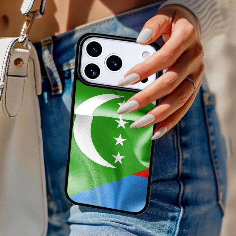 Comoros Flag soft Phone Case For iPhone 17 Air 14 15 13 12 Max Cover For Apple 14 15 16 16e 11 Pro Max Plus Coque