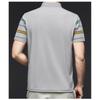 Kurzärmiges Herren-Poloshirt Sommer Neu Business Casual Gestreift Dünnes Eis-Seiden-T-Shirt Basic-Shirt