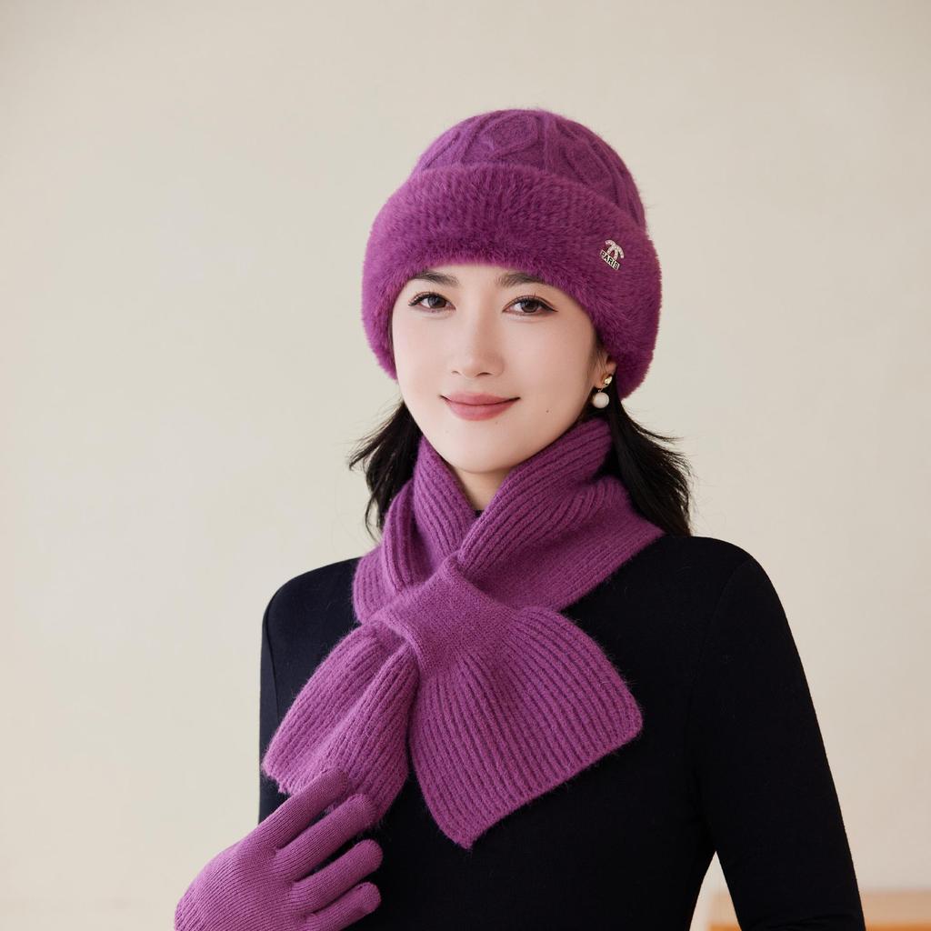 Elderly Hats Winter Mother Hats  Woolen Hats  Old Lady  Grandma  Old Man Cold Hat  Rabbit Hair  Warm Knitted Hats