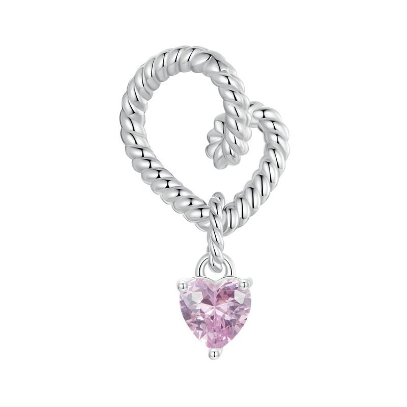 BAMOER 925 Silver Charm Spiritual Heart Infinity Pendant fits Charm Bracelets, 925 Silver Lucky Charm SCC1745