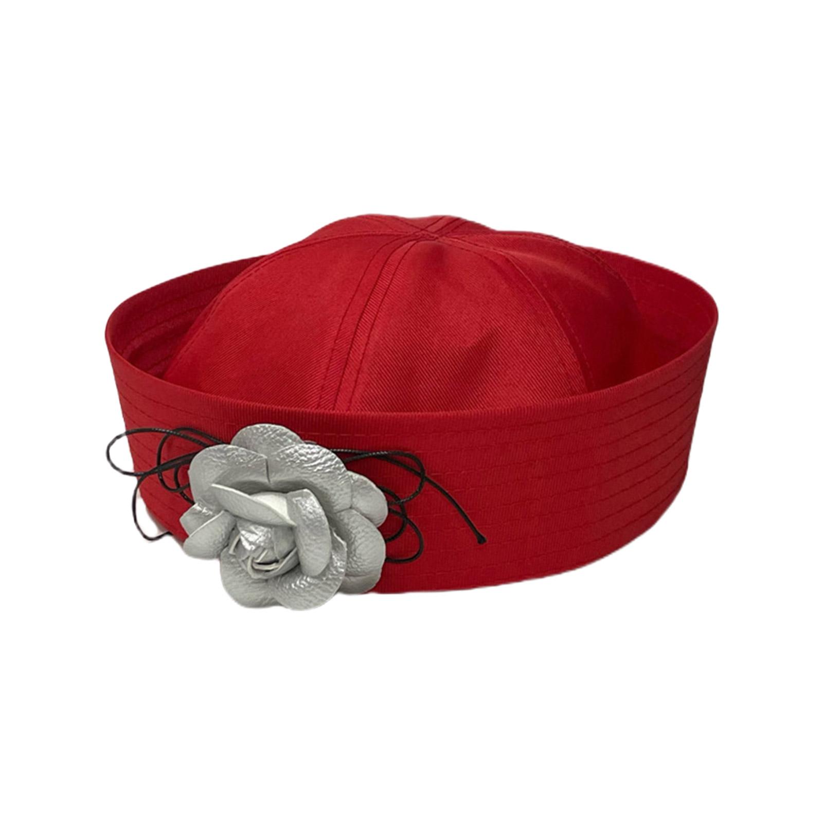 

3D Камелия Капитанская шляпа Костюм для женщин Подростков для Моряцкой вечеринки Одежда Костюм для девочки Косплей красный