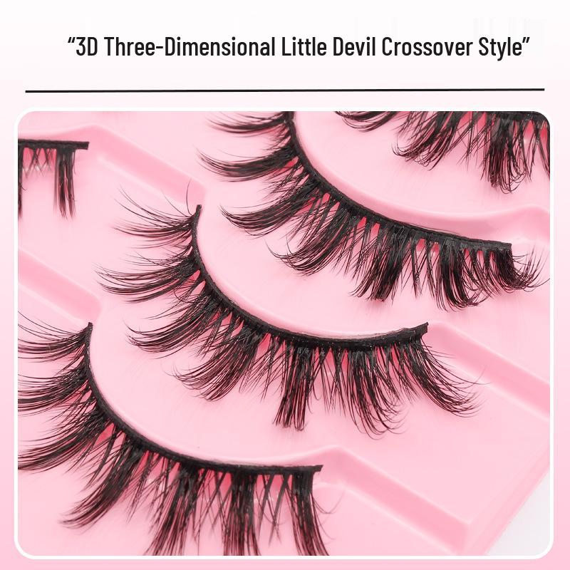 10 Pairs 3D Multi-Layer Little Devil Style False Eyelashes - Model 6DA023#