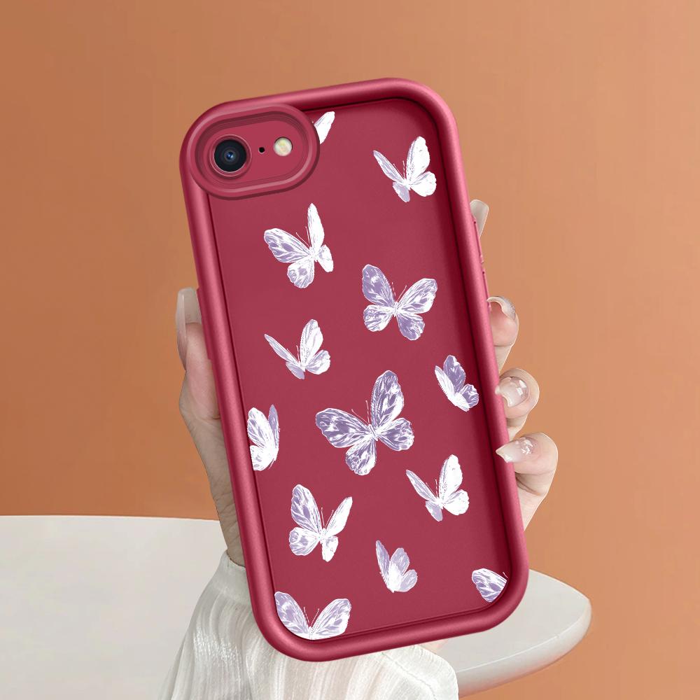 

Силиконовый чехол для телефона с квадратной лестницей и узором бабочки для iPhone Samsung Galaxy Xiaomi Redmi POCO HUAWEI Honor, противоударный защитный резиновый чехол Honor 20/Nova 5T