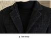 Men's Woolen Mid-Length Slim Fit Lapel Coat - Youth Winter Fashion