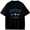 Estilo Vintage Austin Texas TX Design Esportivo Atlético Anime Presente Meninas Meninos Adolescentes Camiseta