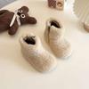 Girls Two Cotton Shoes Children's Snow Boots Plush 2025 Autumn and Winter New Plush Plush Birkenstocks Baby Winter Shoes