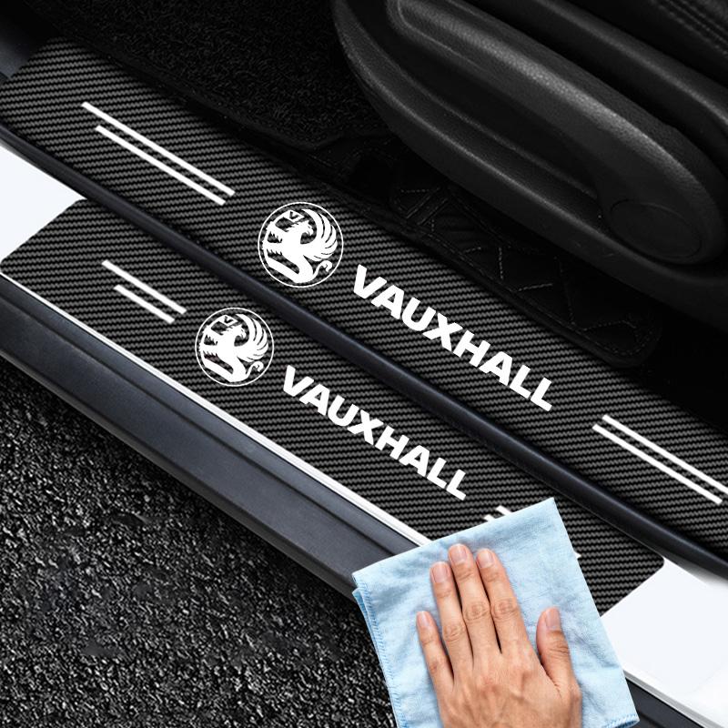 Car Door Sill Plate Protector Stickers For Vauxhall Opel Corsa D Astra G GTC J H Vectra Zafira Meriva Junior Car Accessories