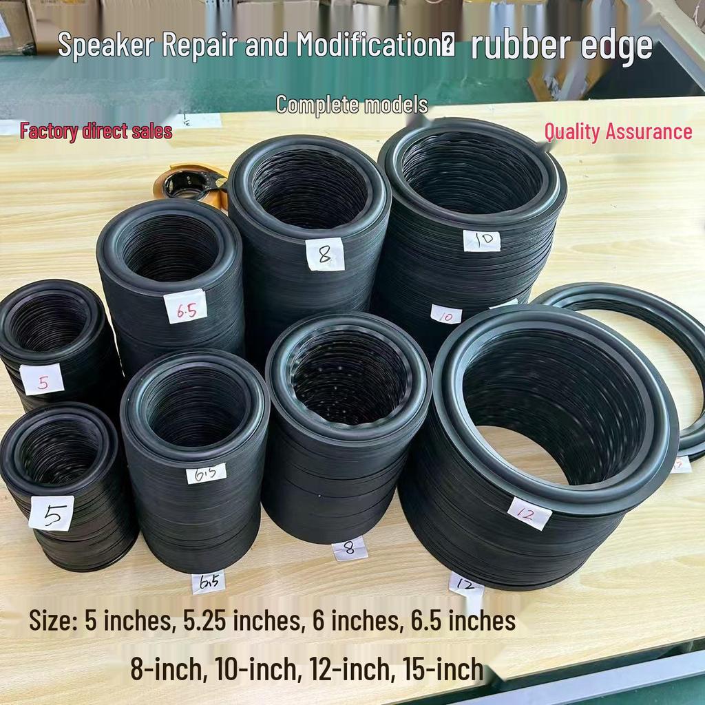 Rubber Edge Rings for Speakers: 6.5, 8, 10, 12 Inch