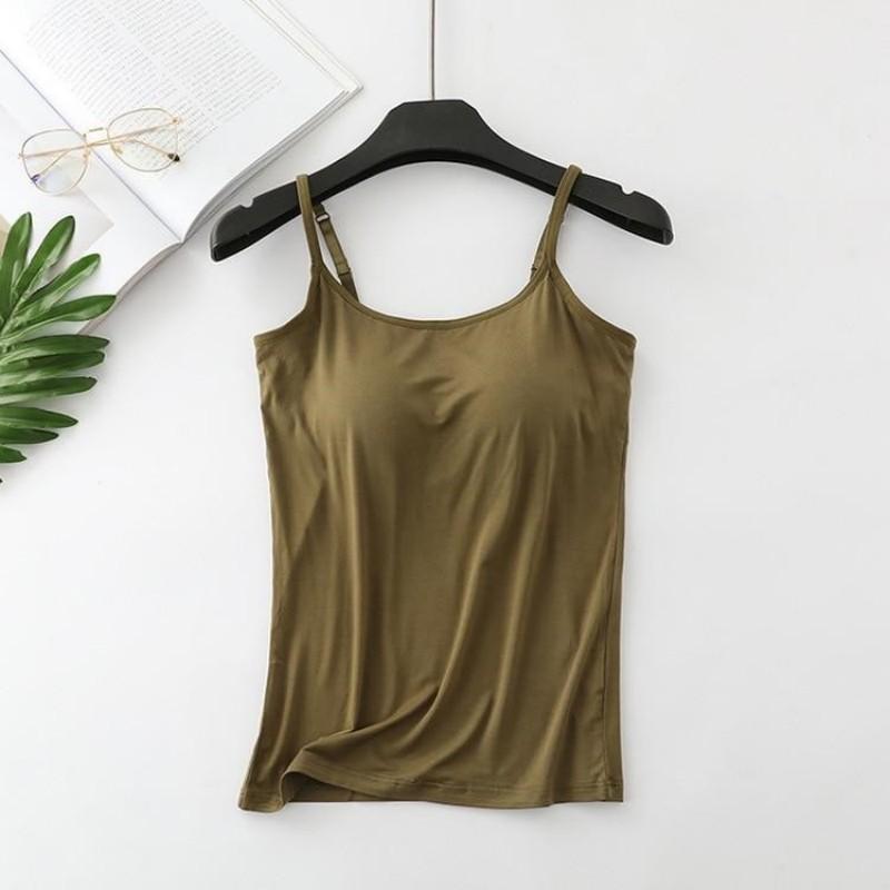 Modální Žena Velká velikost Bez ocelového kroužku Integrovaná Hrudní vložka s pěti prsty Košilka Spodní část Košile Tenká Vícebarevná