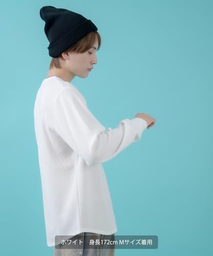 [IMPROVES] [SIDEWAYSTANCE] Waffle Henley Neck Long Sleeve T-Shirt