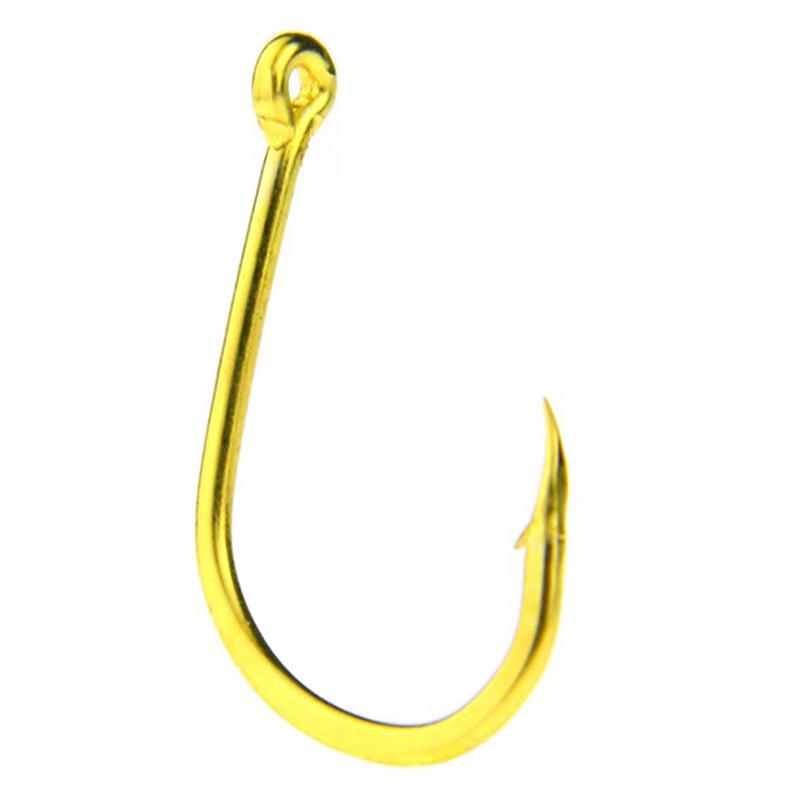 100Pcs/Lot Fishing Hooks High Carbon Steel Black Bait Holder Fish Hook Set