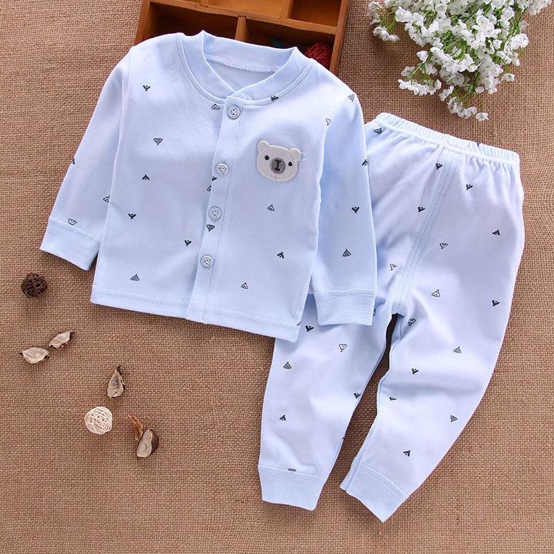 Ropa de bebé, ropa interior, camisetas para niños, pantalones, pijama para recién nacidos, conjuntos para el hogar, ropa cálida de otoño para niños y niñas
