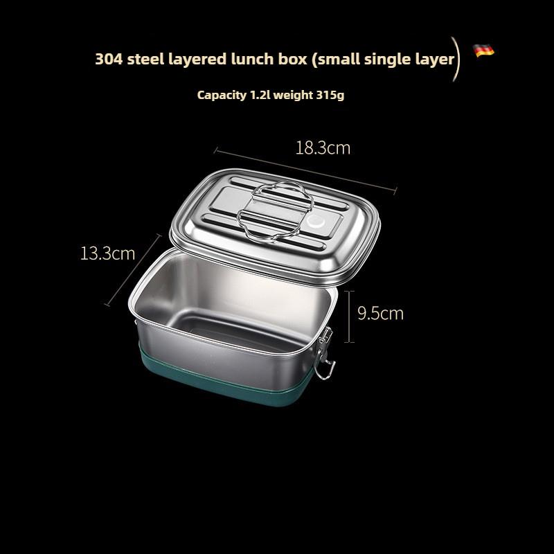 Ланч-бокс из нержавеющей стали 304 двухслойный герметичный термоконтейнер для бэнто портативный контейнер для хранения свежей еды нагревательная чаша 3343₽