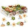 10/20pcs  Random Floral Push Pins – Resin Thumbtacks for Bulletin, Cork Boards, Office, Home, School, Work