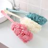 Vibrant Long-Handled Back Scrubber Set: Brush, Towel, and Bath Ball for Adults