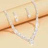 3 pieces of Women's Claw Chain Series Zircon Earrings with Necklace Zircon Set for Wedding, Banquet, Party, and Festival Gifts