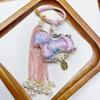 Zodiac Horse Tassel Keychain Pendant - Handmade Brocade Charm in Ancient Style.