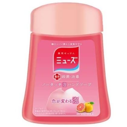 Muse No-Touch Foaming Hand Soap Refill Set (Fruity Fresh/Kitchen/Green Tea/Grapefruit) 250ml x 4 Medicated Soap