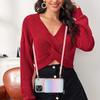 Crossbody Glitter Wallet Shoulder Strap Zipper Cards Solt Case For Iphone 14 Pro Max 13 12 11 XS XR SE3 Bag Purse Lanyard Cover