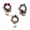 Hanging Wreath With Bells Pinecones Decorative Durable Holiday Decoration Christmas Scene