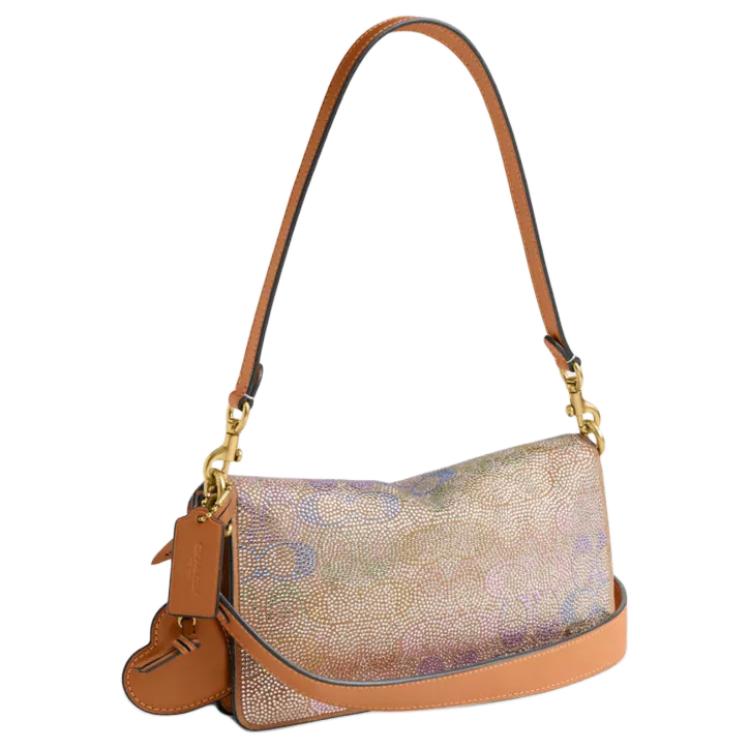 Coach Gato 26 Forma C Broche Correa de Hombro Extraíble Cuero Gamuza y Piel de Vaca Bolso Mediano Bolso de Mano para Mujer CCX14-B4F98