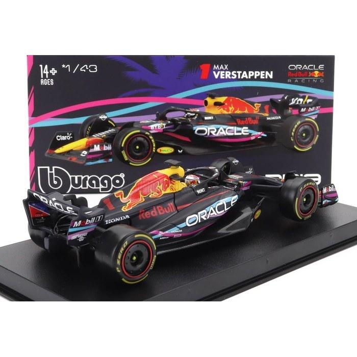 Burago F1 Miniature Car 1/43 Red Bull RB19 ORACLE Max Verstappen 2023 Miami GP World Champion Signature Series