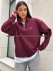 European & American Retro Lapel Half-Zip Hoodie - Fall/Winter Hip Hop Style Top