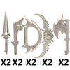 MOC Medieval Castle Knight Figures Waffen Accessories Flame Helmet Shoulder Armor Sword Toy