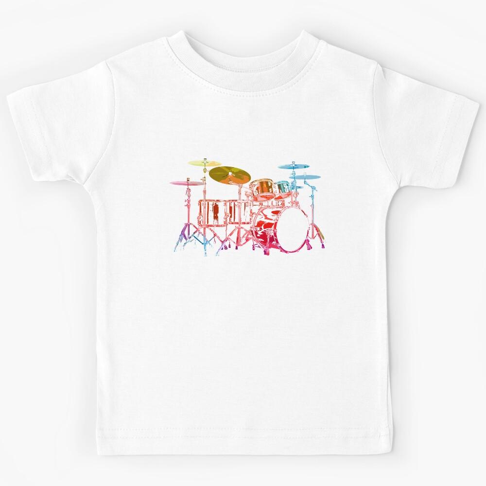 Drum Set (bold digital colors) Kids T-Shirt 170