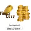 Gold Foil Lucky Cat & God of Wealth Phone Sticker – Prosperity Charm, Treasure Vault Gift