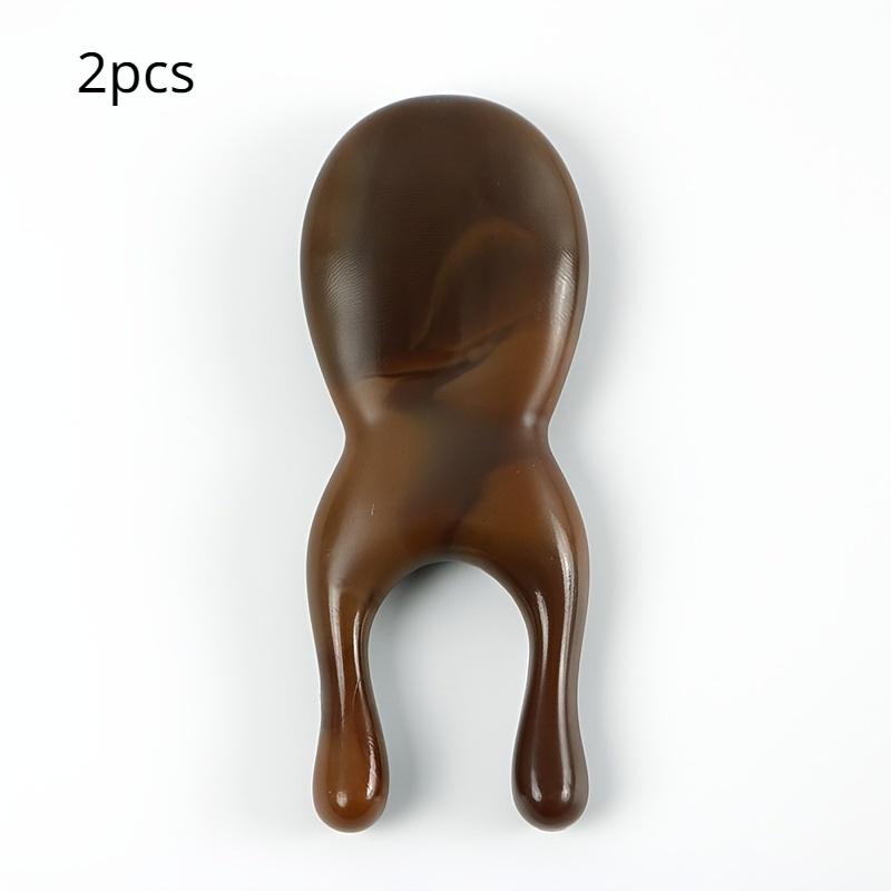 2PCS Facial Massage Tool, Unscented Manual Eye Relief Massager, Eco-Friendly Peach Wood Color Nasal Bridge/Eyes/Chin/Ear/Face Massage Comb