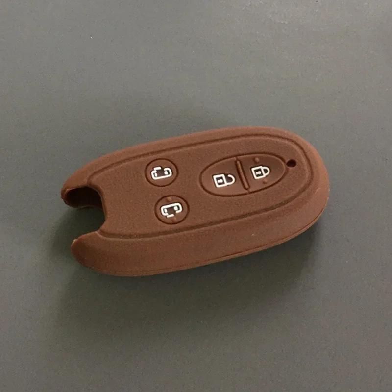Silica Gel Car Key Case Cover for Suzuki Spacia Stingray Wagon R Alto Solio Concept KCar Automatic Door 4button Remote Key
