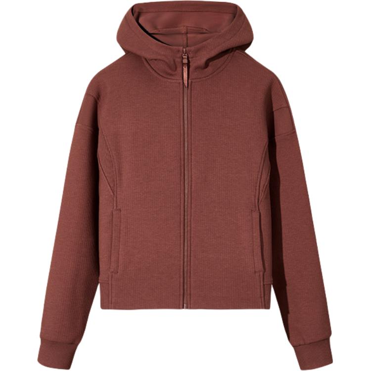 Anta Training Series Solid Color Simple Hooded Comfortable Fleece Warm Fashion Loose Cardigan Sweatshirt Women sweatshirt 162547707N-3