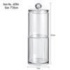 Acrylic Cotton Swab & Makeup Remover Storage Box with Lid - Transparent Square Organizer & Toothpick Holder