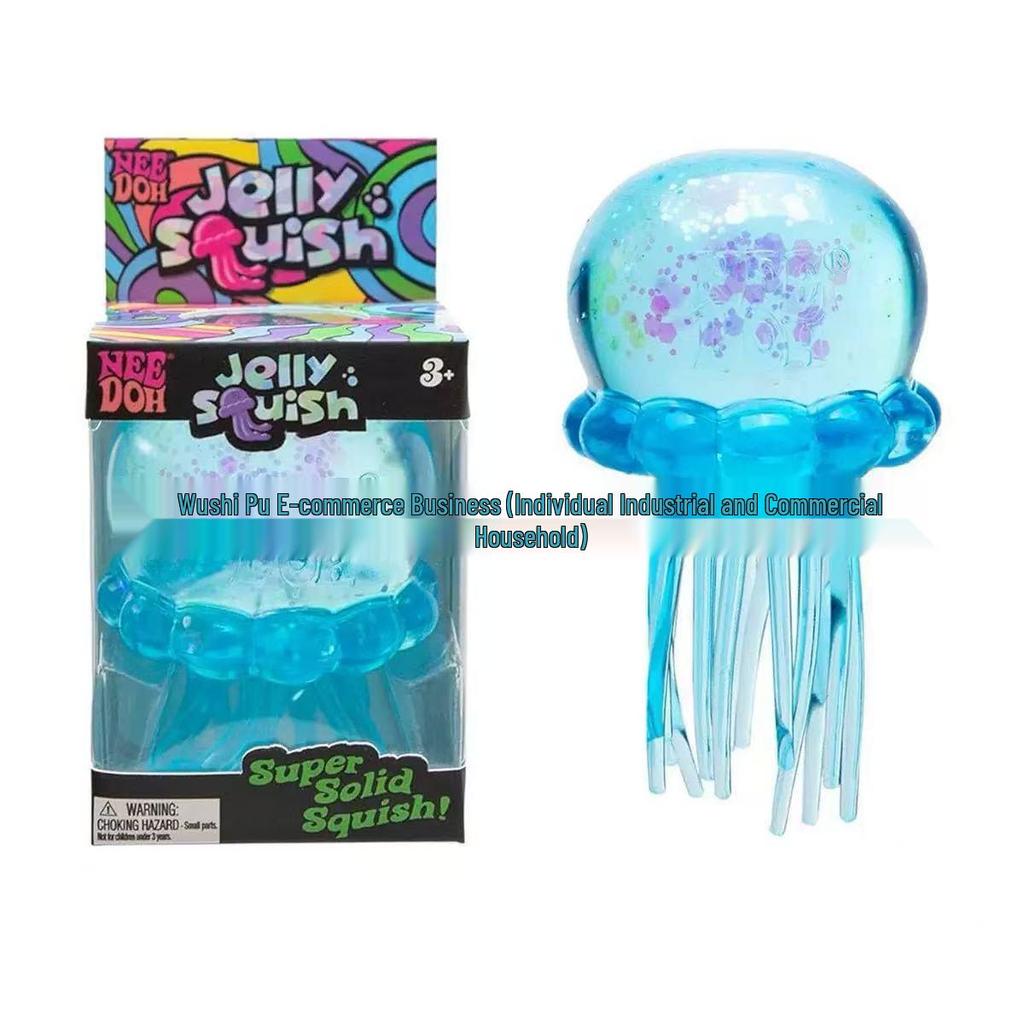 Jellyfish Squeeze Toy – Stress Relief Rubber Sensory Ball for Kids & Adults