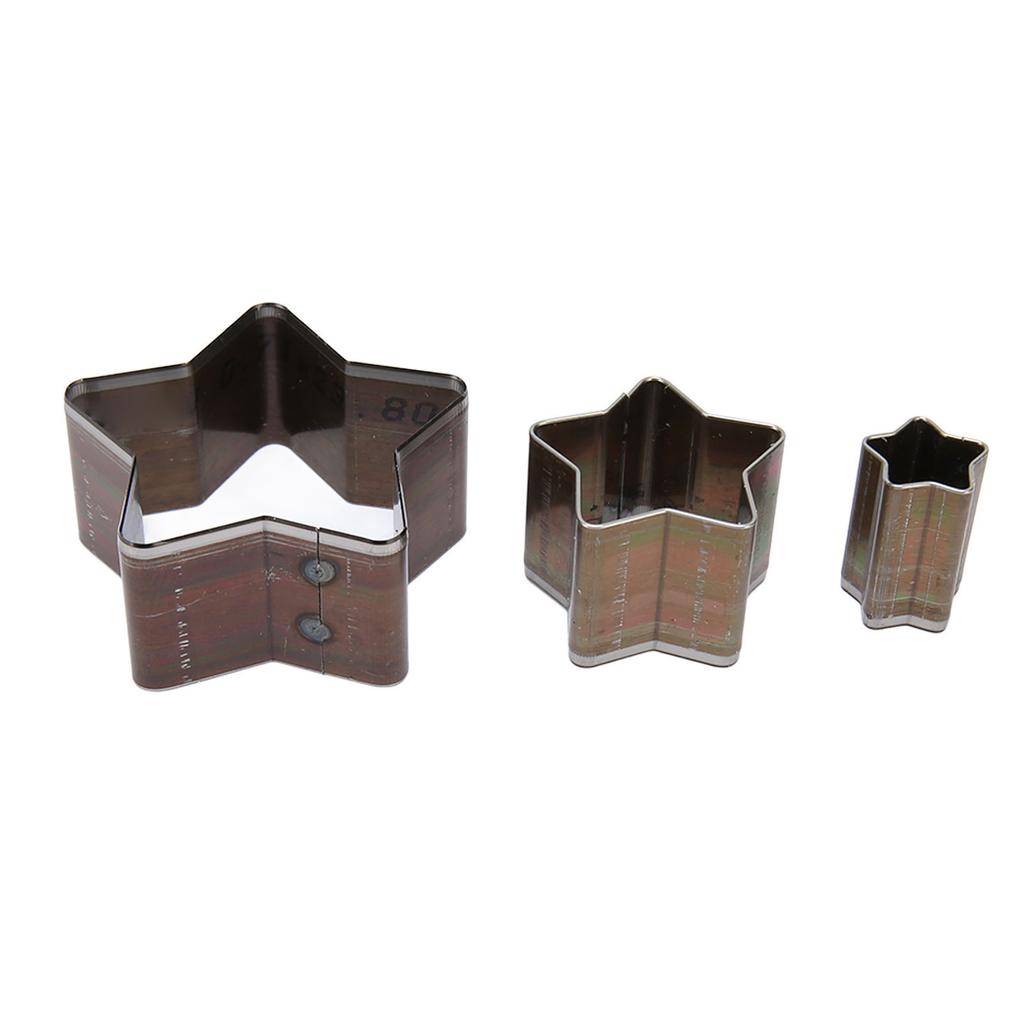 3 Stück Sternform Leder-Schneideform DIY Hochkohlenstoffstahl Lederstanzform zum Schichten von Stoff Leder Schmuck