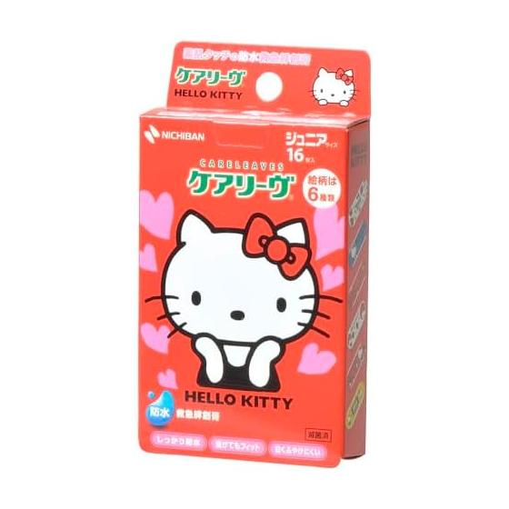 Nichiban Emergency Bandage Care Leave Character Hello Kitty Junior Размер 21 мм x 58 мм CLB16KT Водонепроницаемый для детей Маленький
