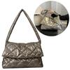 Women Puffy Tote Handbag Large Capacity Quilted Shoulder Bag Space Padded Commute Crossbody Bags Travel Puffer Top-Handle Bags