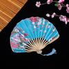 Home Decoration Gift Sea Shell Shape Bamboo Craft Folding Fan Photography Prop Dance Fan Hand Fan