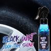 Black Wet Look Tire Shine Dressing -Automotive Clear Coat Tire Dressing Spray For Glossy Wet Tire Look, Vinyl & Plastic F0T0