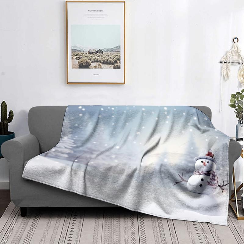 Home Decoration Plush Throw Sofa Blanket Bedspread Bed Fluffy Soft Blankets Decor Plaid Modern Halloween Merry Christmas Winter