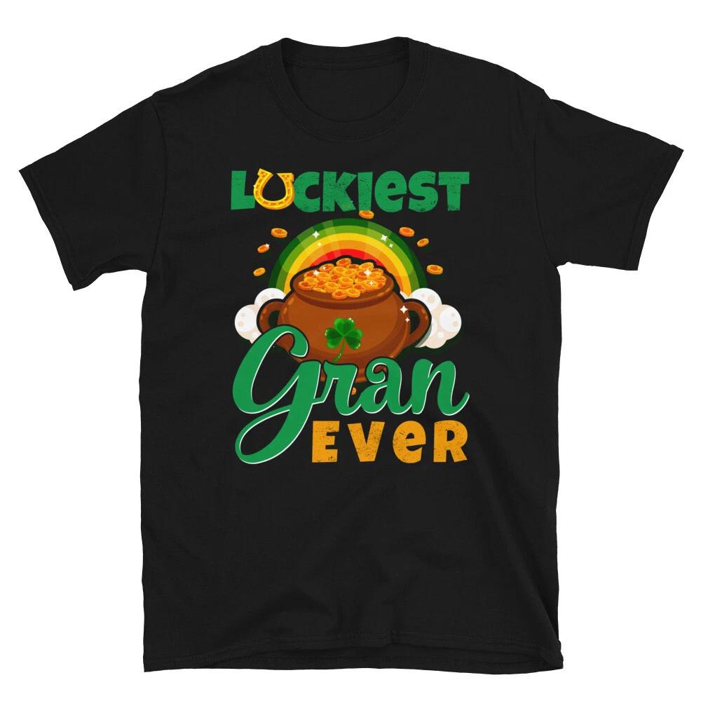 Luckiest Gran Ever Funny Irish T-Shirt 2XL