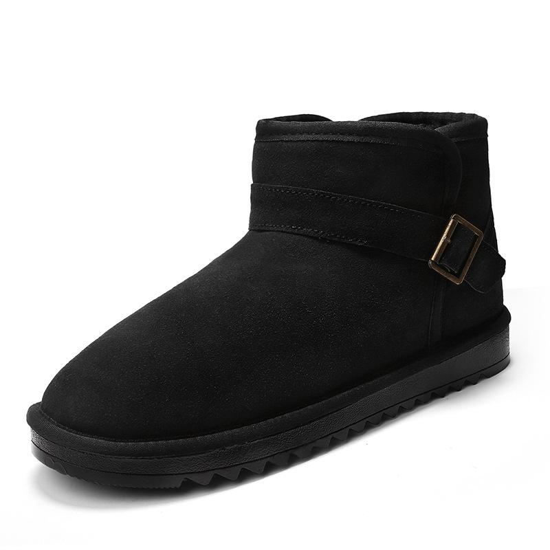 Thick-soled snow boots women's 2025 new winter thickened velvet short boots warm bread non-slip cotton shoes