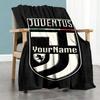 Juventus Customize Text Blanket Cozy Customizable Blanket Ultra-Soft Suitable for Office Sofa Seaside Home Decor All-Season Use