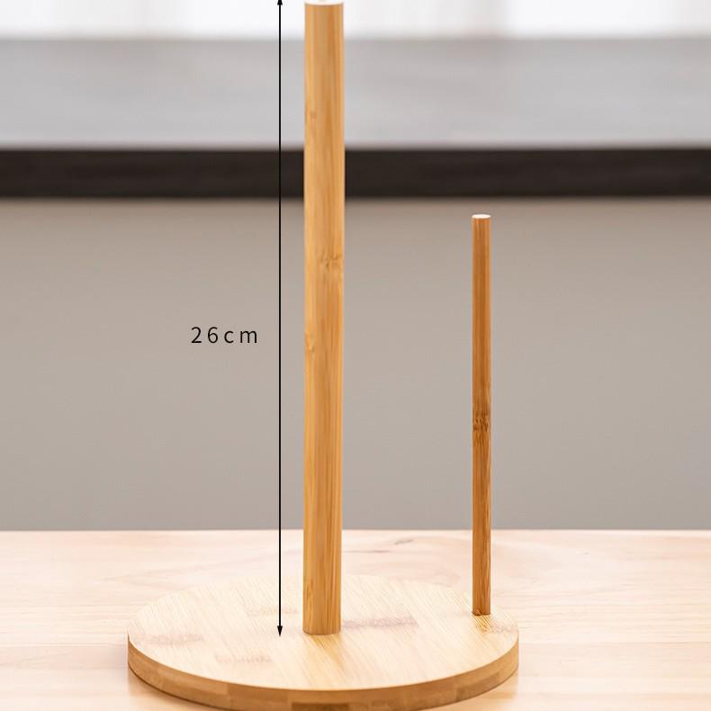 Nan Bamboo Countertop Tissue Holder & Cling Film Rack - Japanese Style