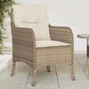 VidaXL Garden Chairs with Cushions Set of 2 Beige Wicker 365148